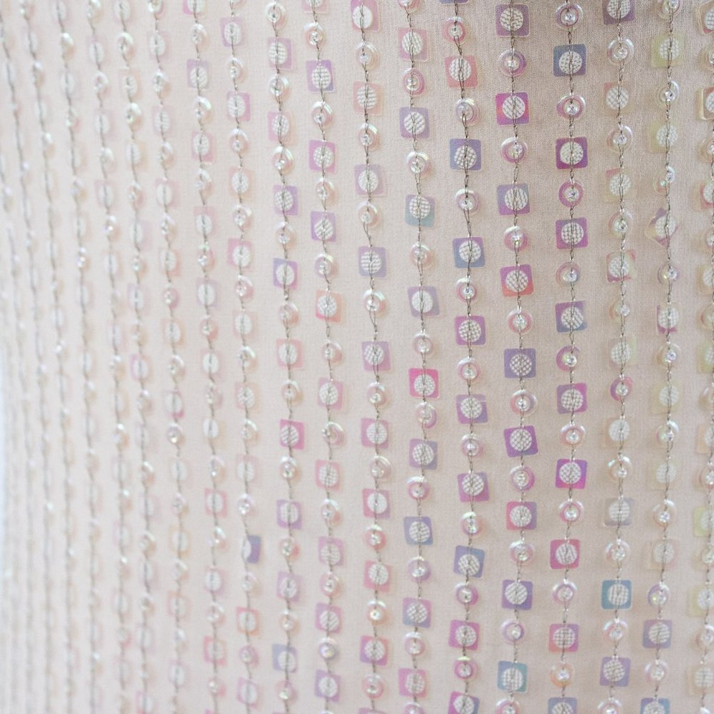 SOLD Dress Vintage 90s Genny Prada 4 Silk Hologram Sequin Formal Wedding Gown - Picture 3 of 15